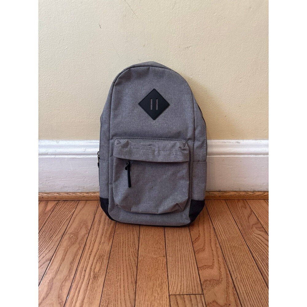 Backpack sling bag crossbody pockets gray black adjustable travel hiking teen